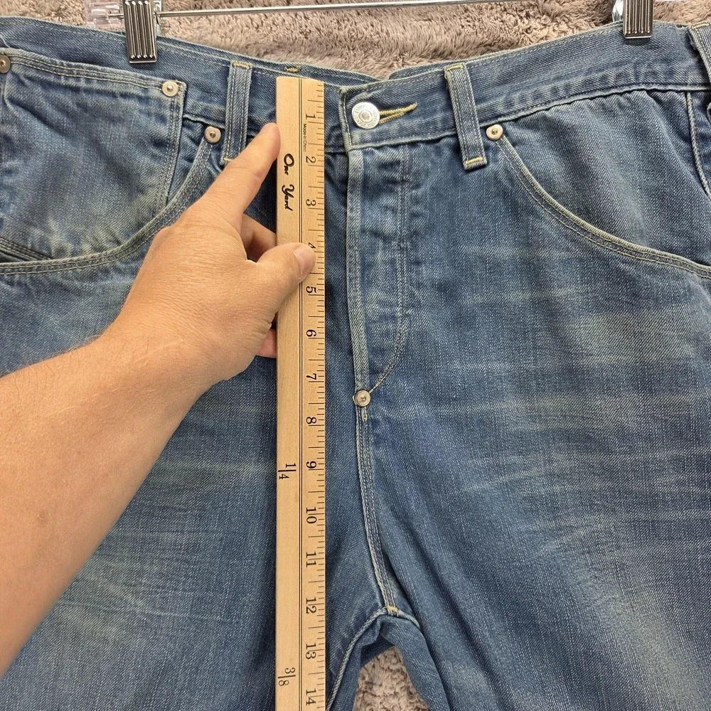Vintage Levis Engineered Jeans Mens 33x34 Blue Twisted Buckle Back One Pocket